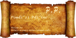 Pomázi Péter névjegykártya